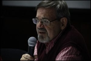 Maurice Politi, del Núcleo de Memoria de São Paulo, Brasil, explica la situación de fragilidad del Memorial Joao Goulart, ante las limitaciones que impone el gobierno de Brasilia.