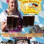 Afiche promoviendo fiesta de cerveza en "Villa Baviera"