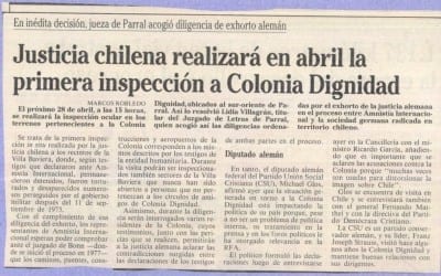 Justicia Chilena realizará en abril la primera inspección a Colonia Dignidad