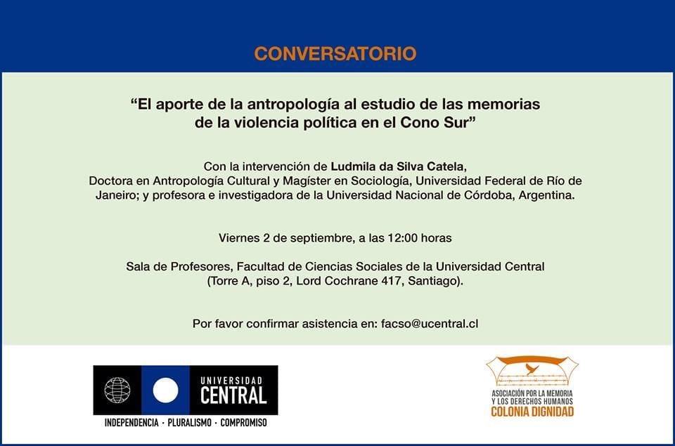 Conversatorio: El Aporte de la Antropología al estudio de las memorias de la violencia política en el Cono-Sur