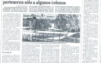 Las diez mil hectáreas de Colonia Dignidad pertenecen solo a algunos pocos Colonos