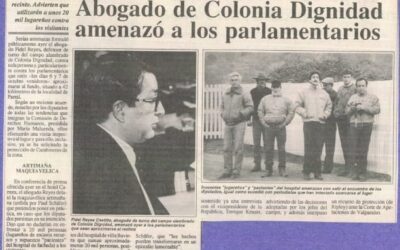 Abogado de Colonia Dignidad amenazó a parlamentarios