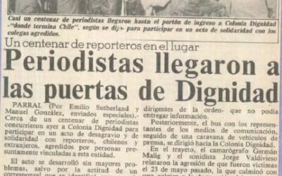 Periodistas llegaron a las puertas de Dignidad