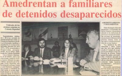 Después de 14 años, vuelve el terror, amedrentan a familiares de detenidos desaparecidos