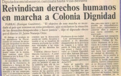 Reivindican derechos humanos en marcha a Colonia Dignidad