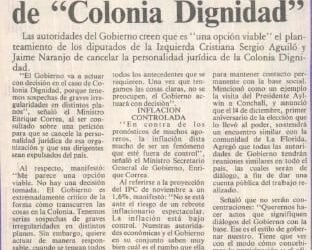 Confirmó Ministro Enrique Correa, cancelarían existencia de “Colonia Dignidad”