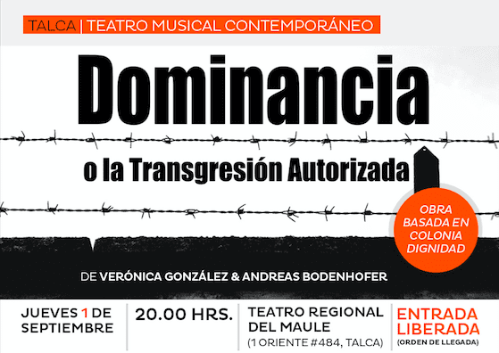 Seminario y teatro musical contemporáneo sobre “Colonia Dignidad, Memoria y Derechos Humanos”